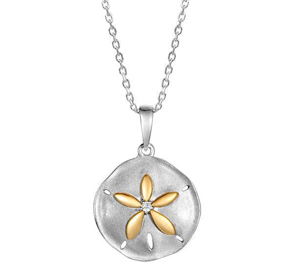 Two-Tone Sunset Sand Dollar Pendant Pendant Island by Koa Nani 