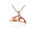 The picture shows a 14K rose gold whale tail necklace.