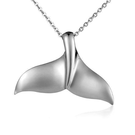 The picture shows a 925 sterling silver whale tail pendant.